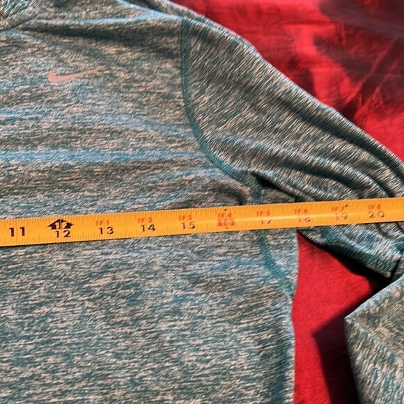 Nike Dri-Fit quarter zip pullover. Small. Teal Heather, like new - Picture 2 of 7